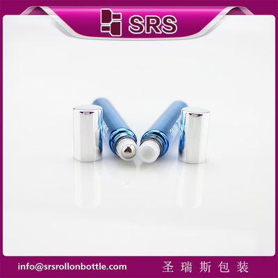 কেনা সিলভার অ্যালুমিনিয়াম ক্যাপ সহ বোতলে SRS 10ml নীল রঙের গ্লাস রোল অনলাইনে উৎপাদন