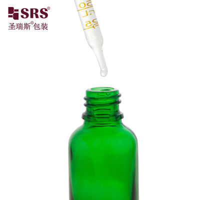 কেনা D002-50ml তরল সবুজ গ্লাস ড্রপপার বোতল অপরিহার্য তেল জন্য ফুটো প্রমাণ অনলাইনে উৎপাদন