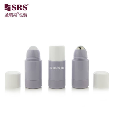 কেনা Rppe ((P) -50ml খালি ল্যাভেন্ডার বেগুনি প্রাথমিক প্যাকেজিং পুনরায় পূরণযোগ্য রোল বোতল উপর স্ক্রু বন্ধ সঙ্গে ব্যক্তিগত যত্ন জেল ধারণকারী অনলাইনে উৎপাদন