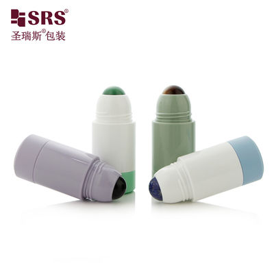 কেনা RPPE 50ml খালি পুনরায় ব্যবহারযোগ্য বড় আকারের 50ML 75ML পিপি পিসিআর প্লাস্টিকের রোলার বোতল রত্ন বল সহ অনলাইনে উৎপাদন