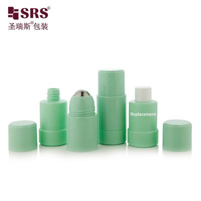 কেনা 50ml 75ml PP PCR রিফিলযোগ্য রোল অন বোতল, স্টীল বল সহ অনলাইনে উৎপাদন