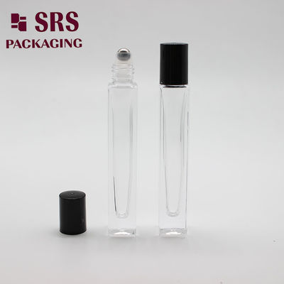 কেনা SRS কসমেটিক স্কয়ার আকৃতির স্বচ্ছ রঙের পুরু দেয়াল 10 মিলি গ্লাস রোল বোতল উপর অনলাইনে উৎপাদন
