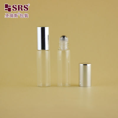 100% কোনও ফুটো নেই গ্লাস রোলার বল বোতল পরিষ্কার 5ML প্রয়োজনীয় তেল সুগন্ধি জন্য