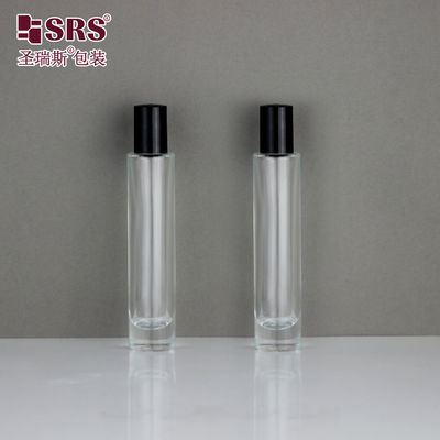 পিপি প্লাস্টিকের স্ক্রু ক্যাপ সহ GB1-15ml প্রয়োজনীয় তেল স্বচ্ছ গ্লাস রোল অন বোতল