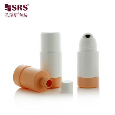 RPPE-50ML 75ML অ্যান্টিপারস্পির্যান্টের জন্য প্লাস্টিকের বোতল স্টিলের বলের উপর সাদা রোল