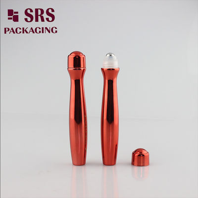 SRS8447-15ML ফ্যান্সি চকচকে লাল ফাঁকা প্লাস্টিকের রোল বোতলে মুদ্রণ সহ