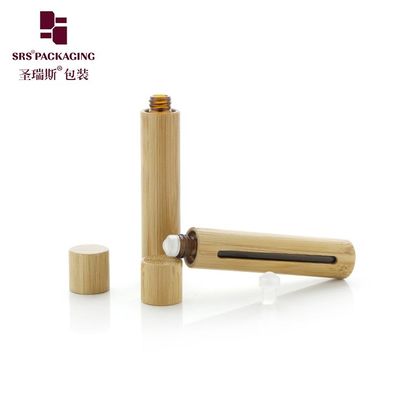 BG(G) -10ML ইউভি প্রুফ অস্থায়ী তেল রোলার বল বোতল বাঁশের বাইরের সুরক্ষা সূর্যের আলো থেকে গ্লাস বল সুগন্ধি কলন