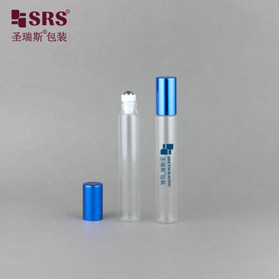 BLP ((S-A) -10ML ক্লিয়ার স্টিল রোলার বল গ্লাস বোতল অ্যালুমিনিয়াম ধাতু ক্যাপ সঙ্গে পাতলা দেয়াল
