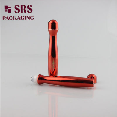 SRS প্যাকেজিং প্লাস্টিকের চোখের সিরাম 15ml লাল রঙের PETG রোল বোতলে