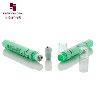 কসমেটিক পিই রোল অন টিউব সবুজ D19mm 20ml সিল্কসক্রিন প্রিন্টিং সহ