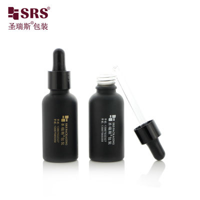 কালো প্লাস্টিকের ড্রপপার গ্লাস বোতল 5ml 10ml 15ml 20ml 30ml 50ml 100ml তেল জন্য