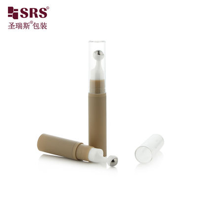 A0031-10ML বোতল উপর খালি প্লাস্টিকের রোল বায়ুহীন ক্লে ব্রাউন লেপ পরিষ্কার ক্যাপ সঙ্গে