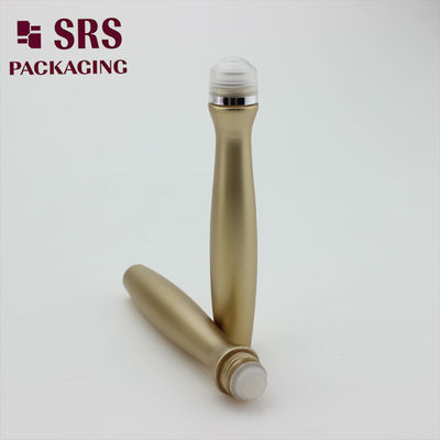 SRS প্যাকেজিং বোতল উপর গোল্ডেন রঙের 15ml স্ফটিক রোল খালি প্লাস্টিক