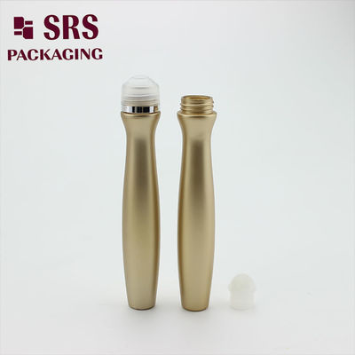 SRS8447-15ML সোনার রঙের PETG রোলার বোতল 15ml ধাতব চোখের ক্রিম বোতল উপর রোল