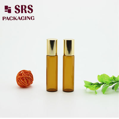 অ্যালুমিনিয়াম ক্যাপ সহ বোতলে SRS 5ml অ্যাম্বার রঙের গ্লাস পারফিউম রোল