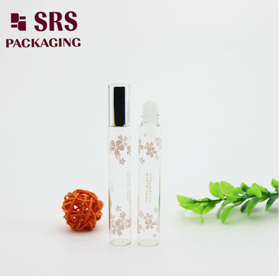 SRS 10ml স্বচ্ছ রঙের পারফিউম গ্লাস রোল গ্লাস বলের সাথে বোতলে