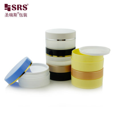 SRSQ-80g কসমেটিক পিপি প্লাস্টিক একক প্রাচীর জার স্ক্রু শীর্ষ ঢাকনা সঙ্গে
