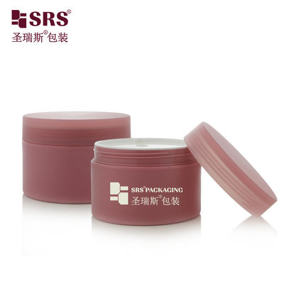 SRSJK-200g হট রেড কাস্টম ডিজাইন খালি বৃত্তাকার পিপি প্লাস্টিকের জার স্ক্রু ঢাকনা সঙ্গে ডিস্ক লাইনার সঙ্গে ক্রিম মাখন প্যাকেজিং জন্য বায়ুরোধী জন্য