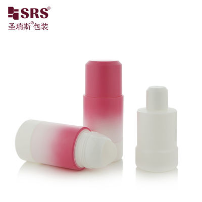 RPPE ((P) -75ml সিলিন্ডার আকৃতির কসমেটিক পিপি পিসিআর প্লাস্টিকের রোলার বোতল গ্রেডিয়েন্ট লেপ কাস্টম রঙের ধারক পুনরায় ভরাট বোতল সহ পেশী শিথিলকরণ জেল প্যাকেজিংয়ের জন্য
