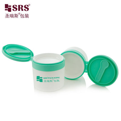 পরিবেশ বান্ধব SRS1 120ml 150ml সাদা পিপি পিসিআর প্লাস্টিকের জার চামচ পিঞ্চার সহ