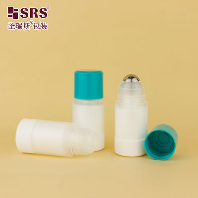 RPPE 50ml Eco Friendly Roll On Container Primary Packaging For Containing Liquid Deodorant Formula With Gemstone Balls