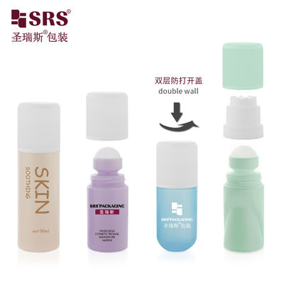 RPPC1-60ml 100% ফুটো-প্রমাণ চাইল্ড প্রুফ রোল অন বোতল, নলাকার গোলাকার ডিজাইন সহ