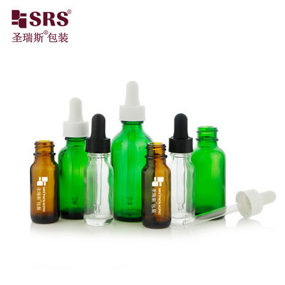 Hot Selling 15ml 30ml 60ml Green Amber Transparent Glass Dropper Bottle
