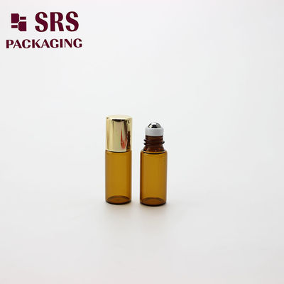 SRS পাইকারি খালি 3 মিলি মিনি অ্যাম্বার পারফিউম গ্লাস রোল বোতলে