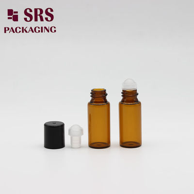 SRS পাইকারি খালি মিনি অ্যাম্বার রঙের 3ml গ্লাস পারফিউম বোতল