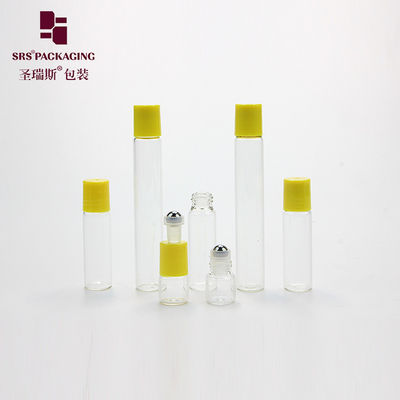 কসমেটিক মিনি গ্লাস রোলার বোতল স্বচ্ছ রঙ 1ml 3ml 5ml 8ml 10ml