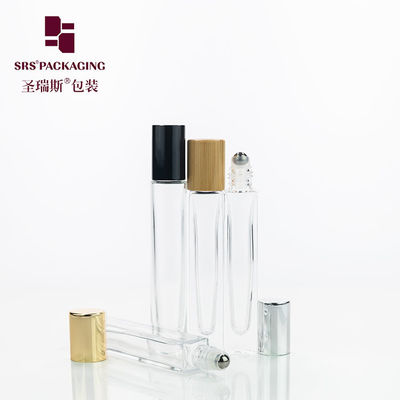 GB1-10ML পারফিউম খালি গ্লাস রোল বোতল ঘন প্রাচীর 10 মিলি সিলভার ধাতব ঢাকনা সঙ্গে