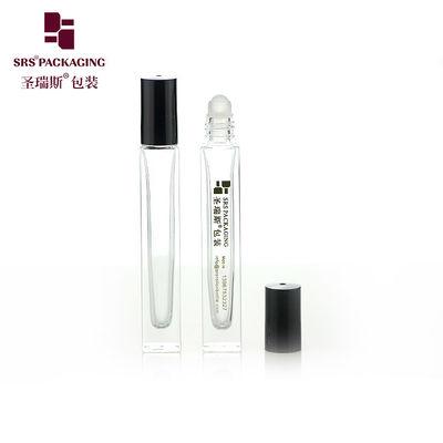 GB2-10ml গ্লাস খালি পারফিউম রোলার বোতল প্লাস্টিকের স্ক্রু ক্যাপ সহ কোনও ফুটো নেই
